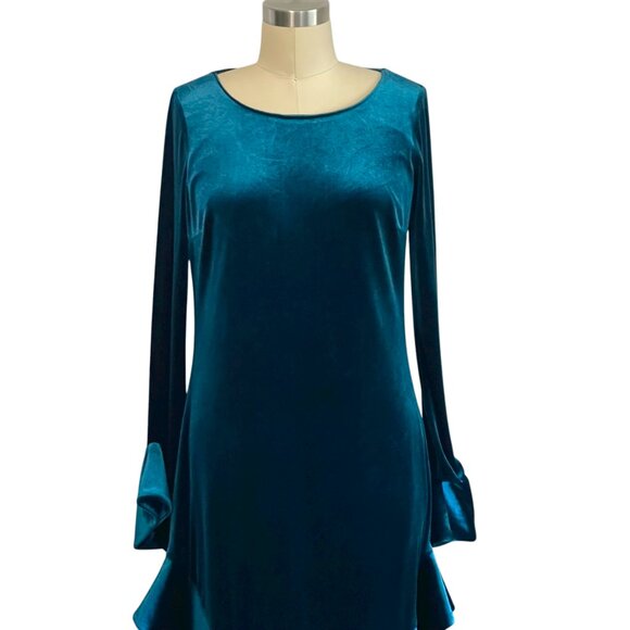 Laundry by Shelli Segal Green Velvet Dress - Picture 2 of 5